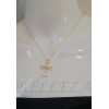 Колие със златна баня с висулка кръст от медицинска стомана N - 21912 Колие със златна баня с висулка кръст от медицинска стомана N - 21912