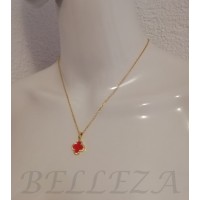Колие с висулка в златист цвят от медицинска стомана N - 21832
