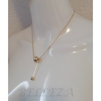 Колие в златист цвят от медицинска стомана N - 21846